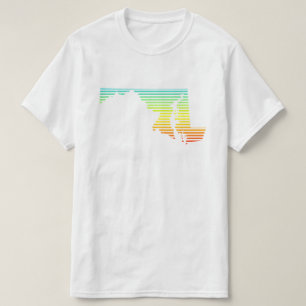 Camiseta o frio de maryland desvanece-se