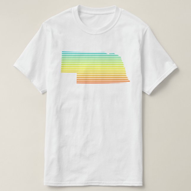 Camiseta o frio de nebraska desvanece-se (Frente do Design)