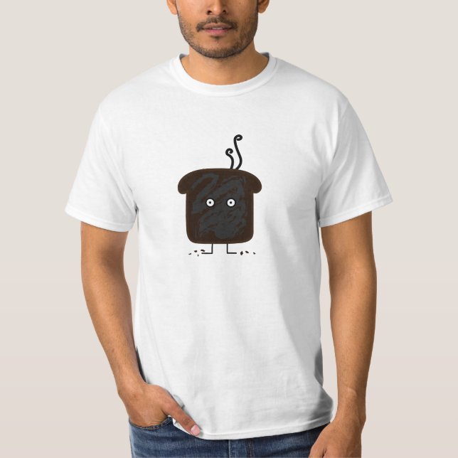 Camiseta O fumo queimado do brinde esmigalha o pão das (Frente)