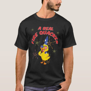 Camiseta O Funcional Engraçado Emite Um Quacker De Fogo Rea