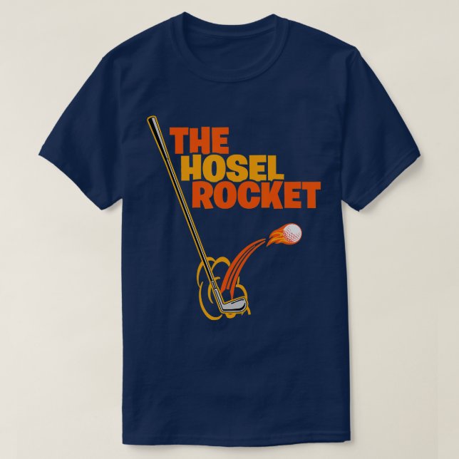 Camiseta O Funny Golf Club Atirou Na Bola Hosel Rocket Golf (Frente do Design)