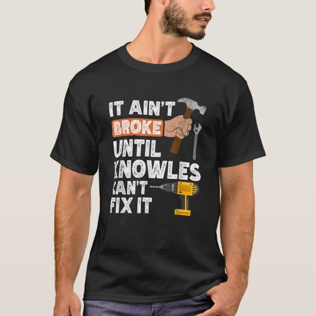 Camiseta O Funny Knowles, ferramentas de loja de ferragens  (Frente)