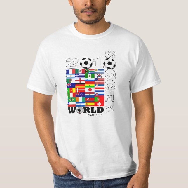 Camiseta O futebol 2010 do t-shirt do campeonato do mundo (Frente)