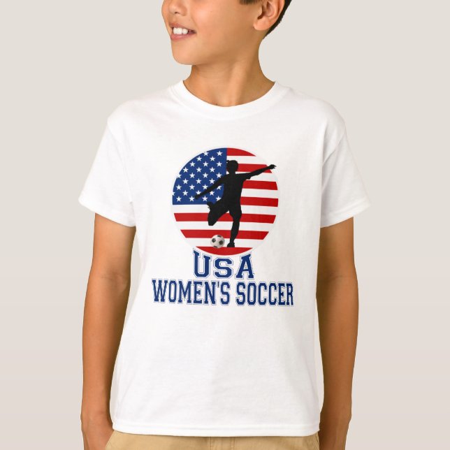 Camiseta O futebol das mulheres dos EUA (Frente)