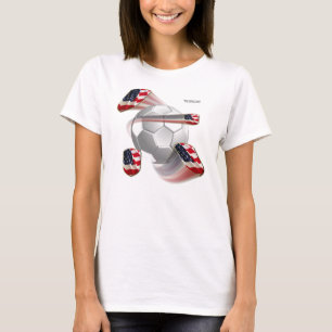 Camiseta O futebol dos EUA protege a correia de espaguetes