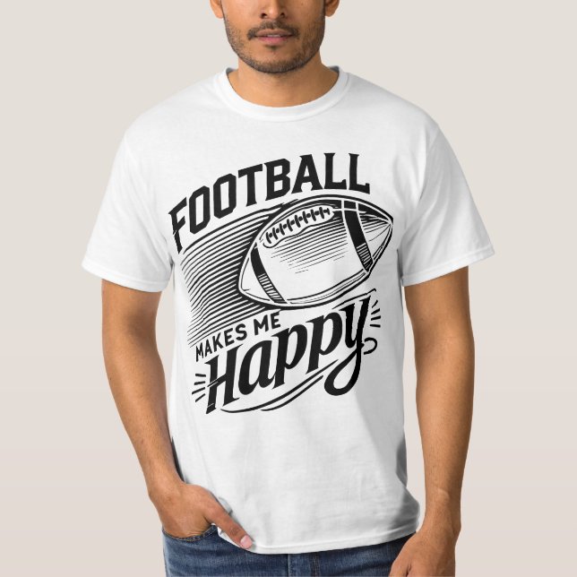 Camiseta O futebol me deixa feliz (Frente)