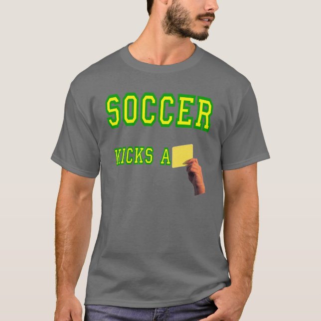 Camiseta O futebol retrocede um cartão amarelo (Frente)