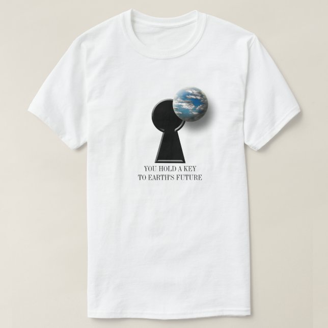 Camiseta O futuro ativismo ambiental da Terra (Frente do Design)