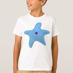 Camiseta O Futuro Citologista numa Célula Azul