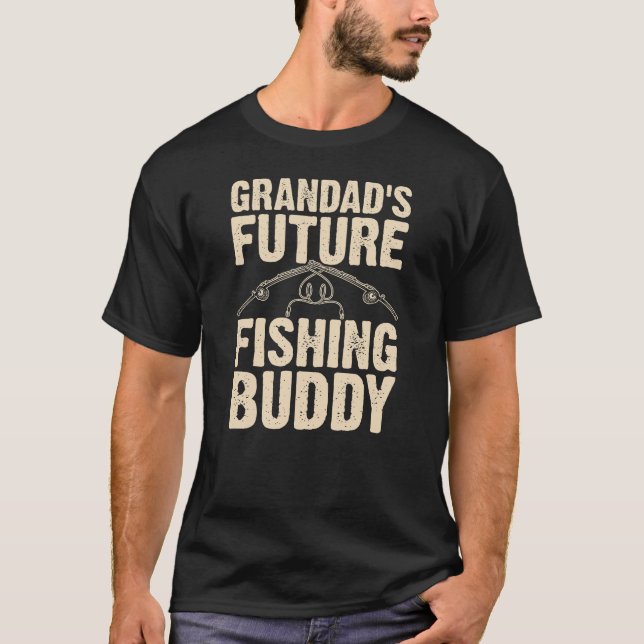 Camiseta O futuro colega de pesca do vovô (Frente)