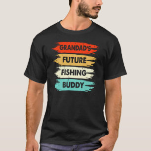 Camiseta O futuro colega de pesca do vovô