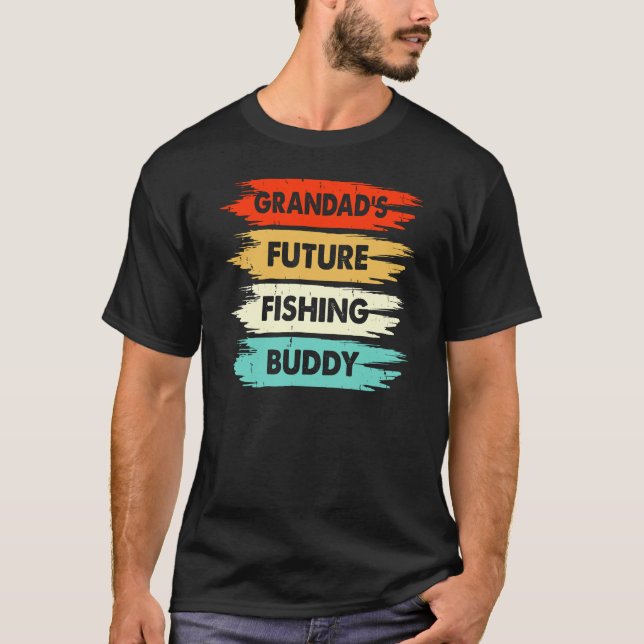 Camiseta O futuro colega de pesca do vovô (Frente)