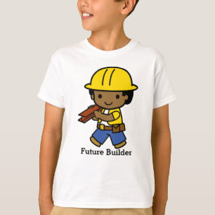 Camiseta O Futuro Construtor no Chapéu Amarelo do Duro