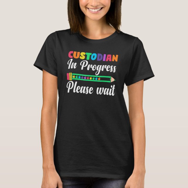 Camiseta O futuro defensor de custódia do professor em curs (Frente)
