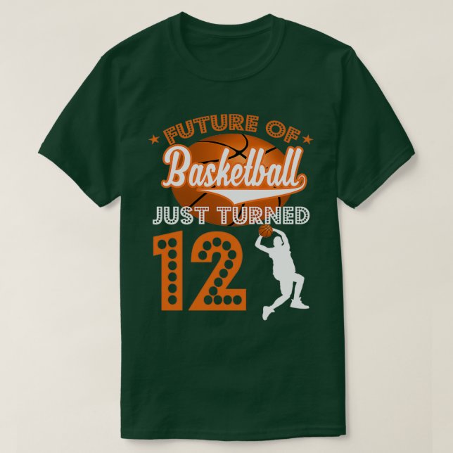 Camiseta O futuro do basquete acabou de virar 12 basquetebo (Frente do Design)