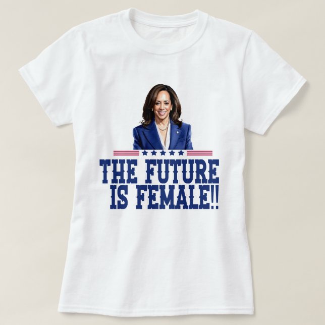 Camiseta O Futuro É A Mulher Kamala Harris (Frente do Design)