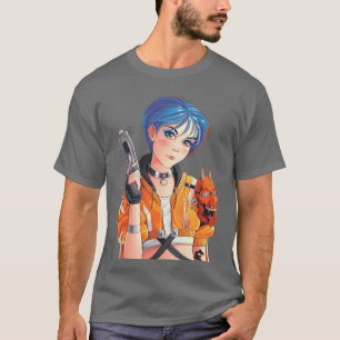 Camiseta O Futuro é Agora Um amigo Anime Cyberpunk