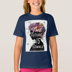 Camiseta O futuro é fêmea - juventude do t-shirt do futeb