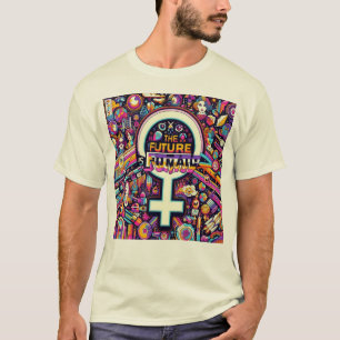Camiseta O futuro é feminino, e agora é básico dos homens
