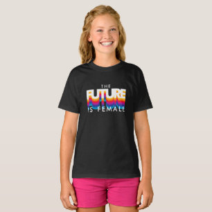 Camiseta O Futuro é Feminino   Letreiro Retro dos Anos 80
