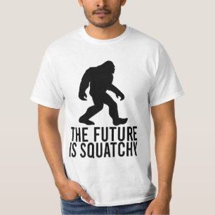 Camiseta O Futuro é Squatchy - Bigfoot Engraçado