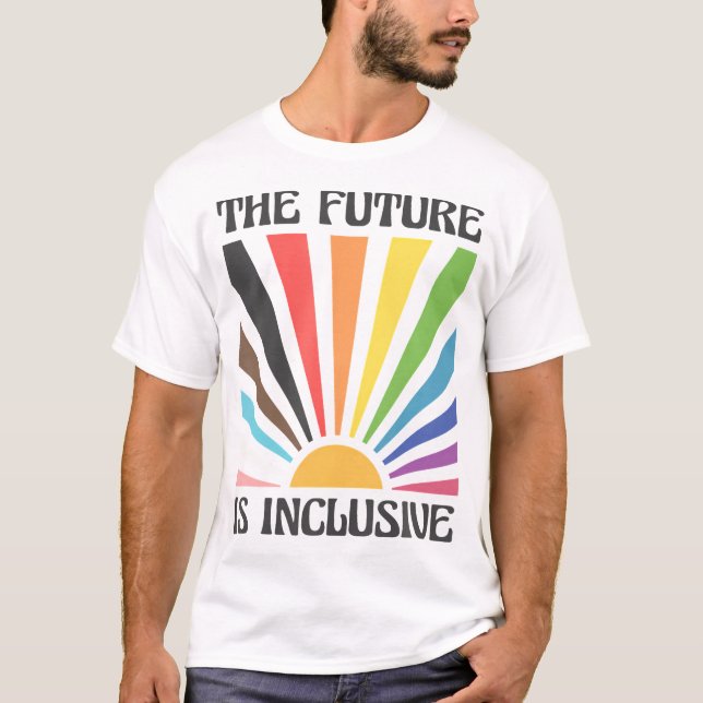 Camiseta O Futuro É Um Orgulho De Progresso Inclusivo Do Lg (Frente)