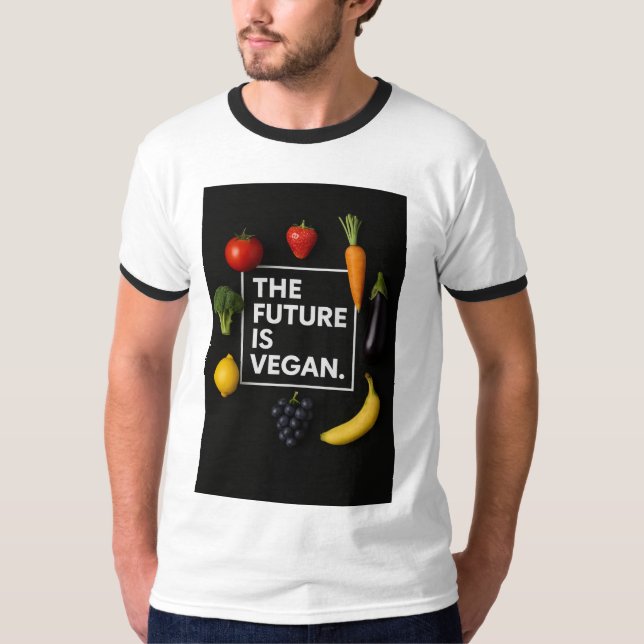 Camiseta O Futuro É Vegan T-Shirt - Teto Dos Direitos Dos A (Frente)