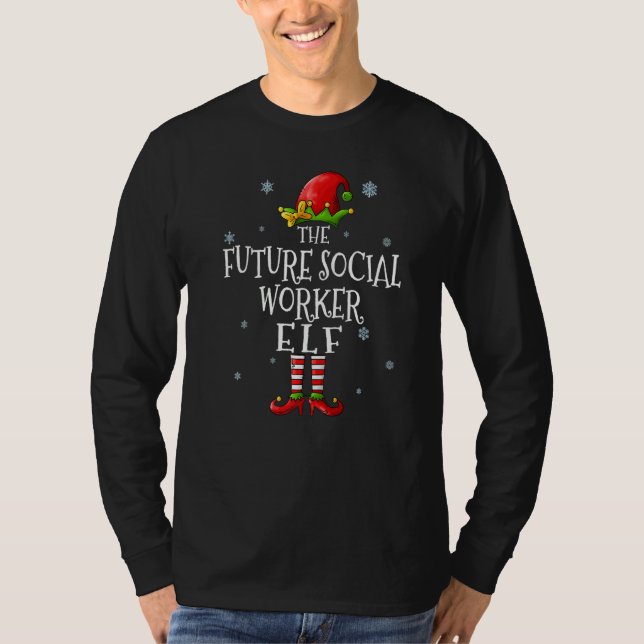 Camiseta O Futuro Esquadrão de Elfos Assistente Social Corr (Frente)
