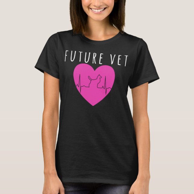 Camiseta O Futuro Formando de Alunos Veterinários Engraçado (Frente)