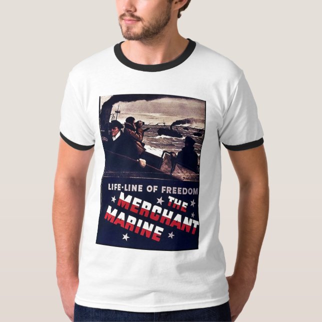 Camiseta O fuzileiro naval mercante (Frente)