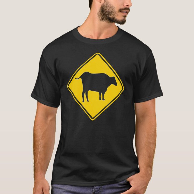 CAMISETA O GADO ACOBARDA-SE NO SINAL DE ESTRADA (Frente)
