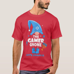 Camiseta O Gamer Gnomo Jewish Family Matando Happy Hanuk