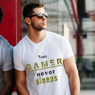 Camiseta O Gamer nunca dorme t-shirt do Gamer do PC