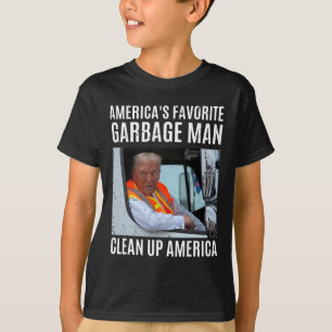 Camiseta O Garge Man Favorito da América Limpa o Fundo Amer