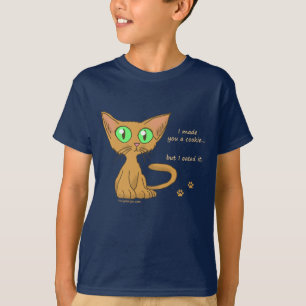 Camiseta O gatinho bonito comeu seus t-shirt do biscoito