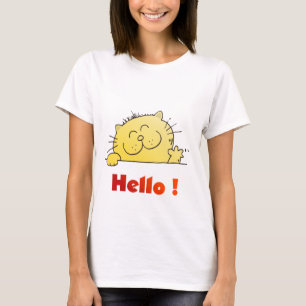 Camiseta O gatinho diz olá!