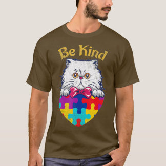 Camiseta O Gato Amadurece Autismo Sensibilização Quebra-cab