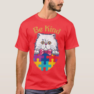 Camiseta O Gato Amadurece Autismo Sensibilização Quebra-cab