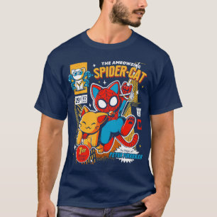 Camiseta o gato aranha ameozing camisolas gato aranha