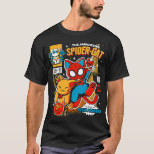 Camiseta o gato aranha ameozing camisolas gato aranha 