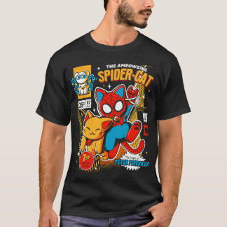 Camiseta o gato aranha ameozing camisolas gato aranha