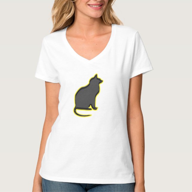 Camiseta O Gato Brilhante - (Frente)