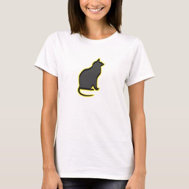 Camiseta O Gato Brilhante - (Frente)