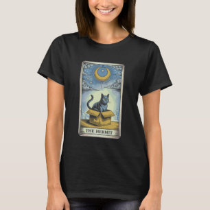 Camiseta O Gato Cartão de Tarot do Eremita Amante de Gatos
