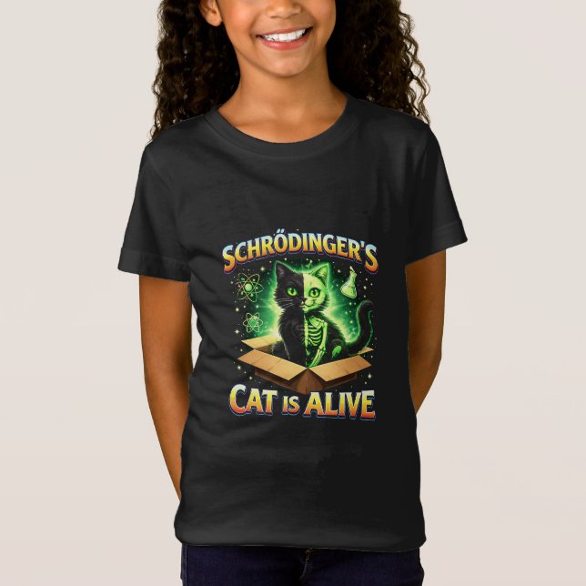 Camiseta O Gato Curioso de Schrödinger (Frente)