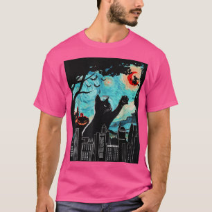 Camiseta O Gato da Noite Estrelada, Gato Van Gogh