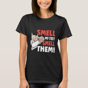 Camiseta O Gato De Artes Marciais Cheira A Meu Pé! Funny K