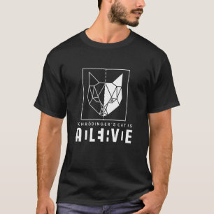 Camiseta O Gato de Schrödinger é Física Morto e Viva P