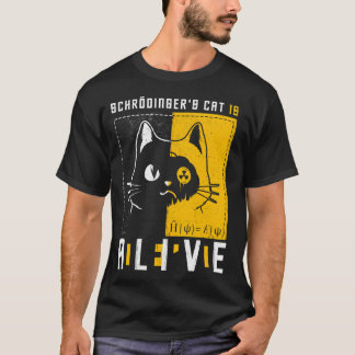 Camiseta O Gato De Schrodinger É Física Quântica Morto E Vi