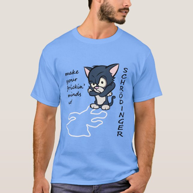 Camiseta O gato de Schrodinger engraçado (Frente)